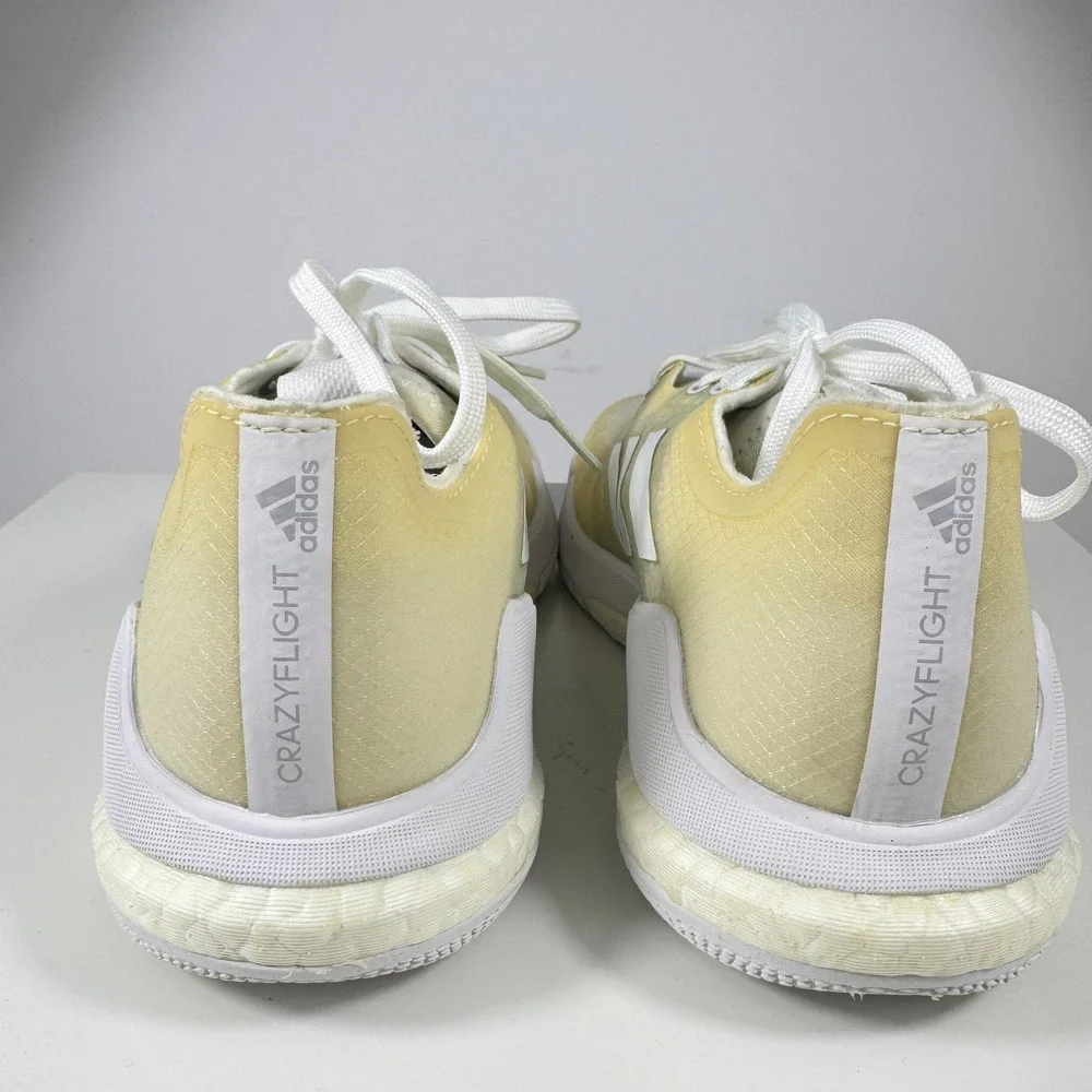 Adidas Crazyflight Volleyball Shoes Womens Size 5 Yellow White Boost EF2678